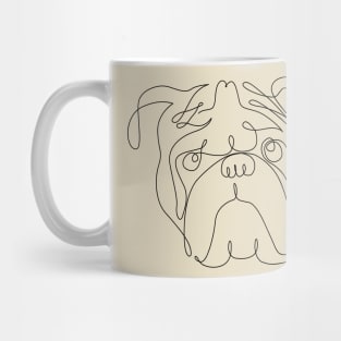 One Line English Bulldog Mug